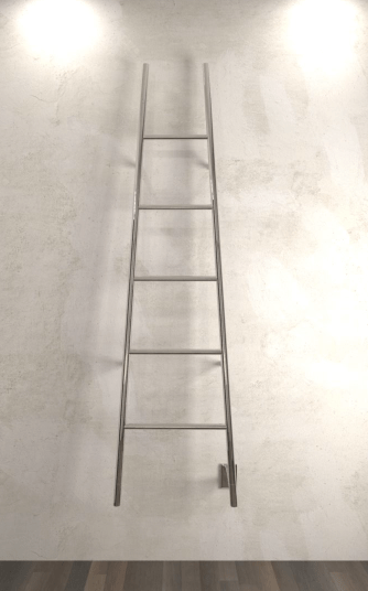 Amba Towel Warmer ASB Brushed Amba Jeeves Model A Ladder 5 Bar Hardwired Drying Rack