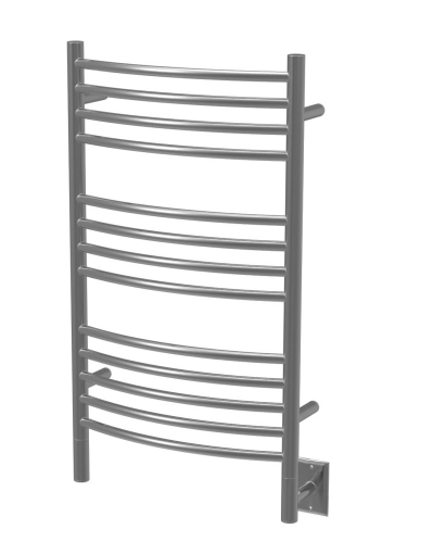 Amba Towel Warmer CCB Brushed Amba Jeeves Model C Curved 13 Bar Hardwired Towel Warmer