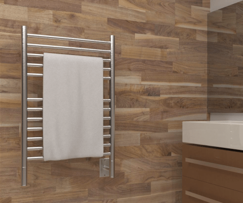 Amba Towel Warmer ESP Polished Amba Jeeves Model E Straight 12 Bar Hardwired Towel Warmer