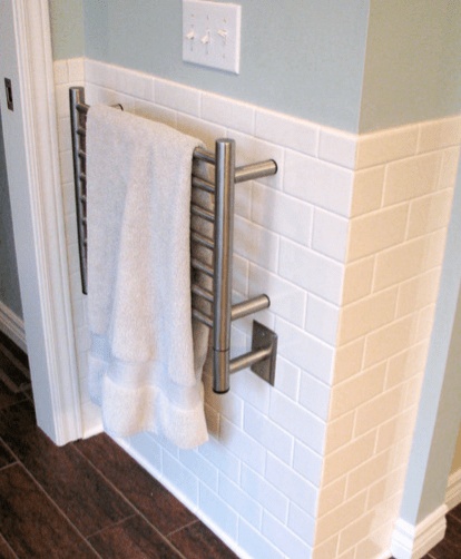 Amba Towel Warmer HSB Brushed Amba Jeeves Model H Straight 7 Bar Hardwired Towel Warmer