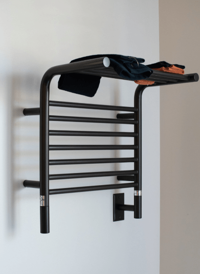 Amba Towel Warmer MSO Oil Rubbed Bronze Amba Jeeves Model M Shelf 11 Bar Hardwired Towel Warmer