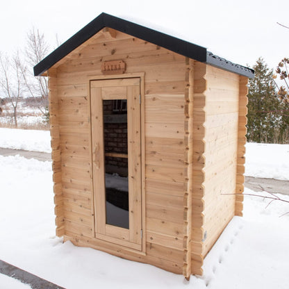 Dundalk CTC66W Canadian Timber Granby Cabin Sauna with Harvia heater and accessories