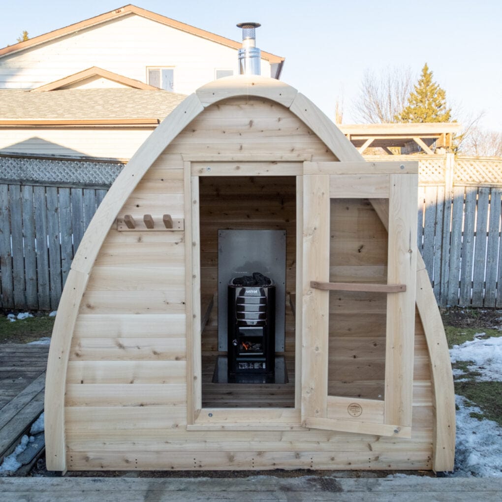 Dundalk CTC77MW Canadian Timber 2-4 Person MiniPOD Sauna with Harvia heater & accessories
