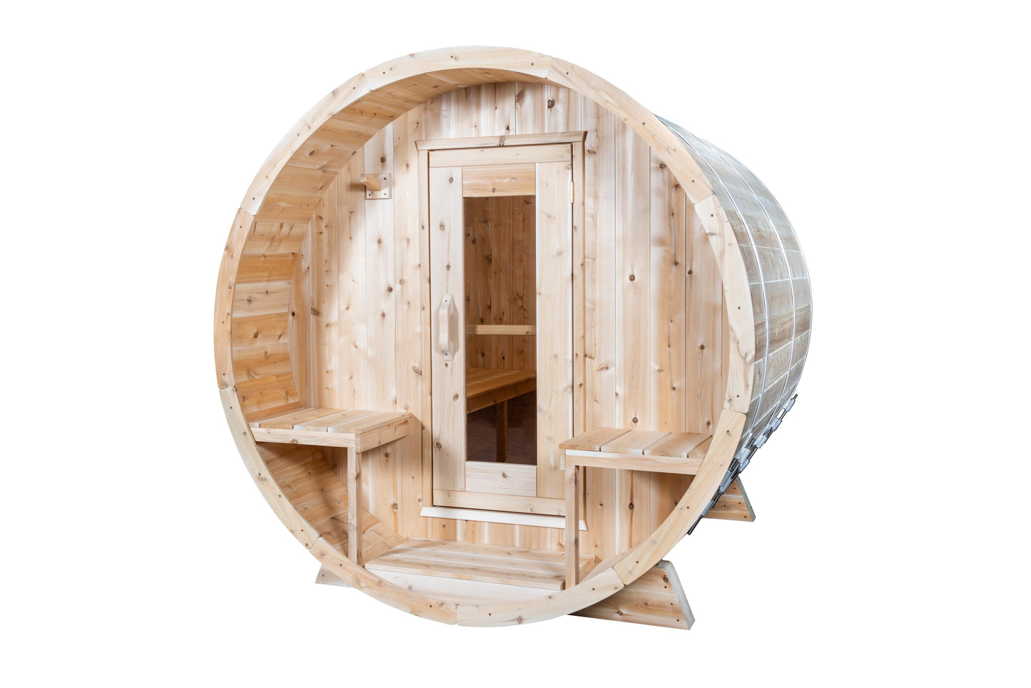 Dundalk Sauna Tranquility Barrel Sauna 6 Person Outdoor Sauna w/ Harvia KIP 8KW Heater