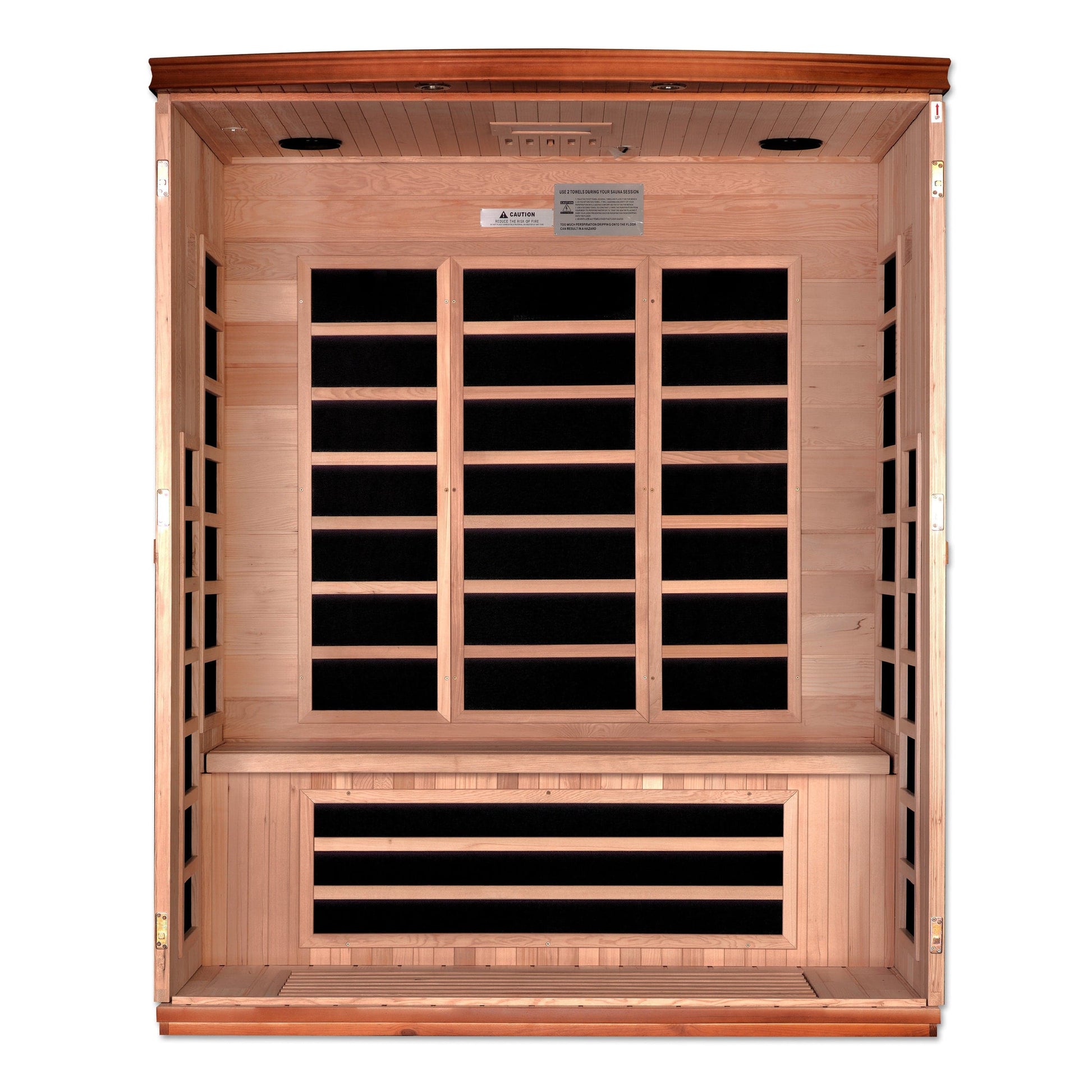 Dynamic Saunas DYN-6336-02 Dynamic "Lugano Elite" 3-Person Ultra Low EMF Infrared Sauna