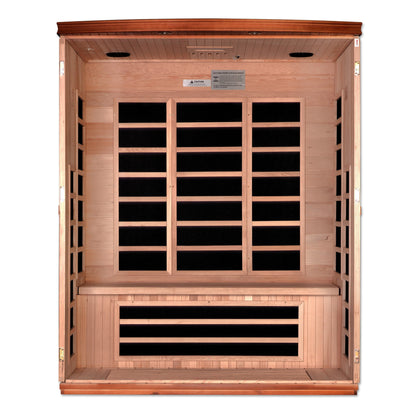 Dynamic Saunas DYN-6336-02 Dynamic "Lugano Elite" 3-Person Ultra Low EMF Infrared Sauna