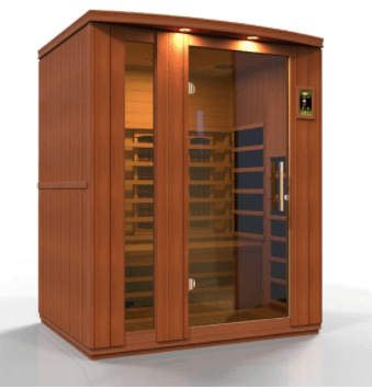 Dynamic Saunas DYN-6336-03 FS Dynamic Lugano 3-person Full Spectrum Near Zero EMF (Under 2MG) FAR Infrared Sauna (Canadian Hemlock) Infrared Sauna