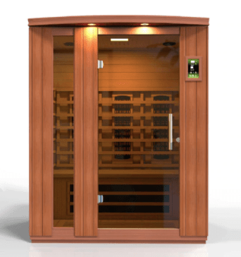 Dynamic Saunas DYN-6336-03 FS Dynamic Lugano 3-person Full Spectrum Near Zero EMF (Under 2MG) FAR Infrared Sauna (Canadian Hemlock) Infrared Sauna