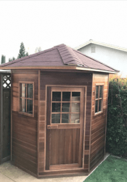 Enlighten 16379 Sierra Outdoor 4-Person CORNER Full Spectrum Infrared Sauna