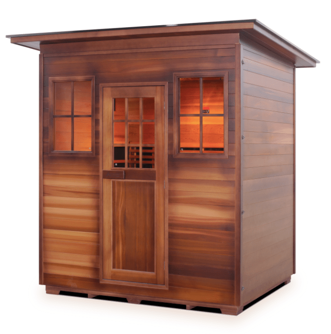 Enlighten 36378 Slope Roof Sierra Outdoor 4-Person Full Spectrum Infrared Sauna