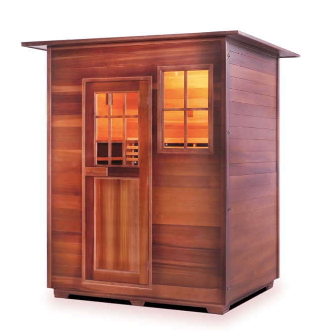 Enlighten HI-16377 Sapphire 3-Person Indoor Hybrid Sauna - both Infrared and Traditional Heating