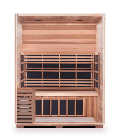 Enlighten HI-16377 Sapphire 3-Person Indoor Hybrid Sauna - both Infrared and Traditional Heating