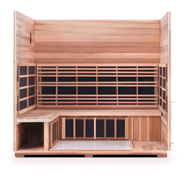 Enlighten HI-16380 Sapphire 5-Person Indoor Hybrid Sauna - both Infrared and Traditional Heating