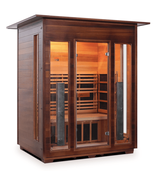 Enlighten HI-17377 Diamond 3-Person Indoor Hybrid Sauna - both Infrared and Traditional heating