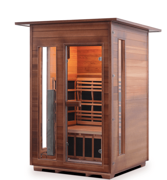 Enlighten HI-17377 Slope Diamond 2-Person Indoor Hybrid Sauna - both Infrared and Traditional heating
