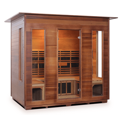 Enlighten HI-19378 Diamond 5-Person Indoor Hybrid Sauna - both Infrared and Traditional heating
