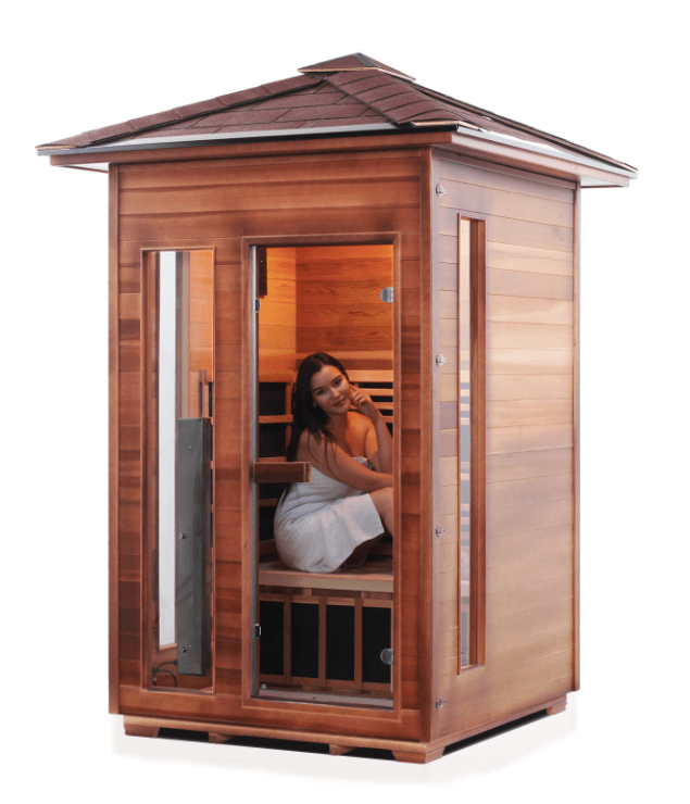 Enlighten Rustic Outdoor 2-Person Full Spectrum Infrared Sauna