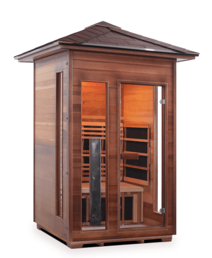 Enlighten Rustic Outdoor 2-Person Full Spectrum Infrared Sauna