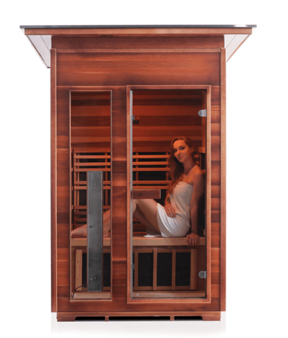 Enlighten Rustic Outdoor 2-Person Full Spectrum Infrared Sauna
