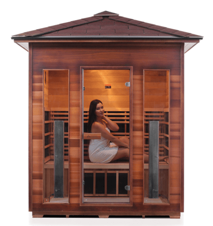 Enlighten Rustic Outdoor 4-Person Full Spectrum Infrared Sauna