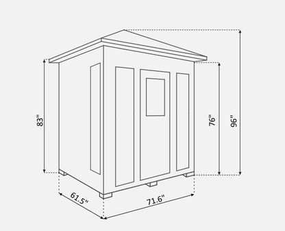 Enlighten Rustic Outdoor 4-Person Full Spectrum Infrared Sauna