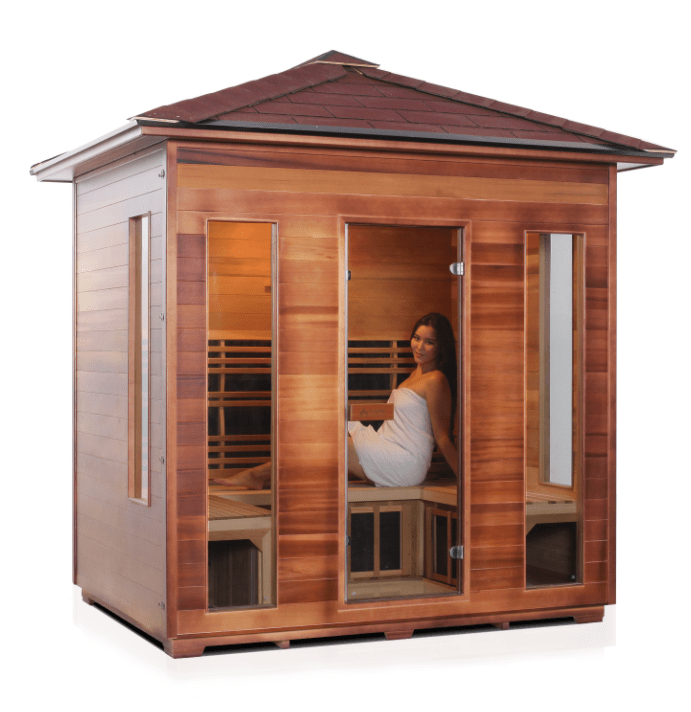 Enlighten Rustic Outdoor 5-Person Full Spectrum Infrared Sauna