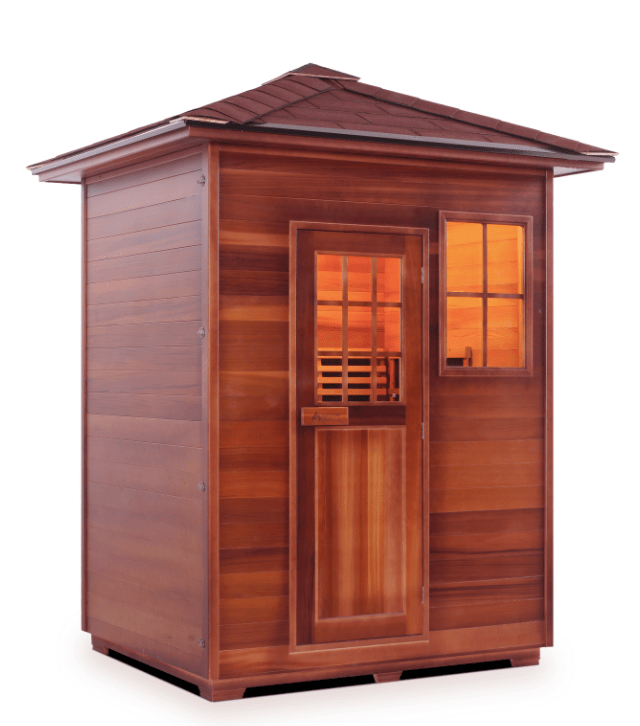 Enlighten Sapphire Outdoor 3-Person Full Spectrum Hybrid Infrared Traditional Sauna