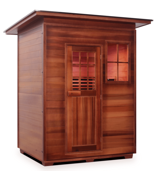 Enlighten Sapphire Outdoor 3-Person Full Spectrum Hybrid Infrared Traditional Sauna