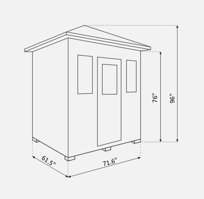 Enlighten Sierra Outdoor 4-Person Full Spectrum Infrared Sauna