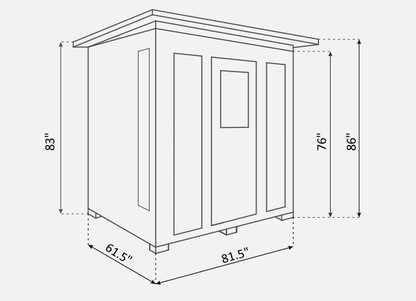 Enlighten Sunrise Outdoor Dry Traditional 5-Person Sauna