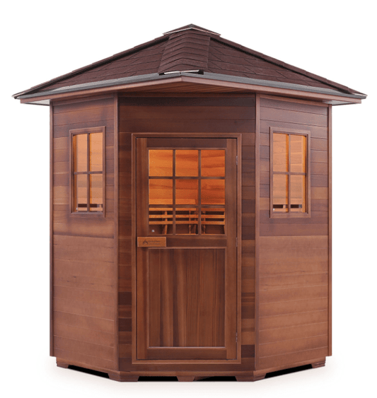 Enlighten T-16379 Moonlight Outdoor Dry Traditional 4-Person CORNER Sauna