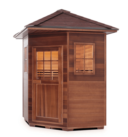 Enlighten T-16379 Moonlight Outdoor Dry Traditional 4-Person CORNER Sauna