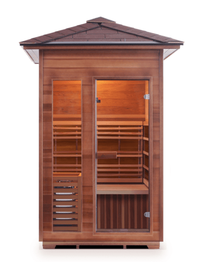 Enlighten T-17376 Peak Sunrise Outdoor Dry Traditional 2-Person Sauna