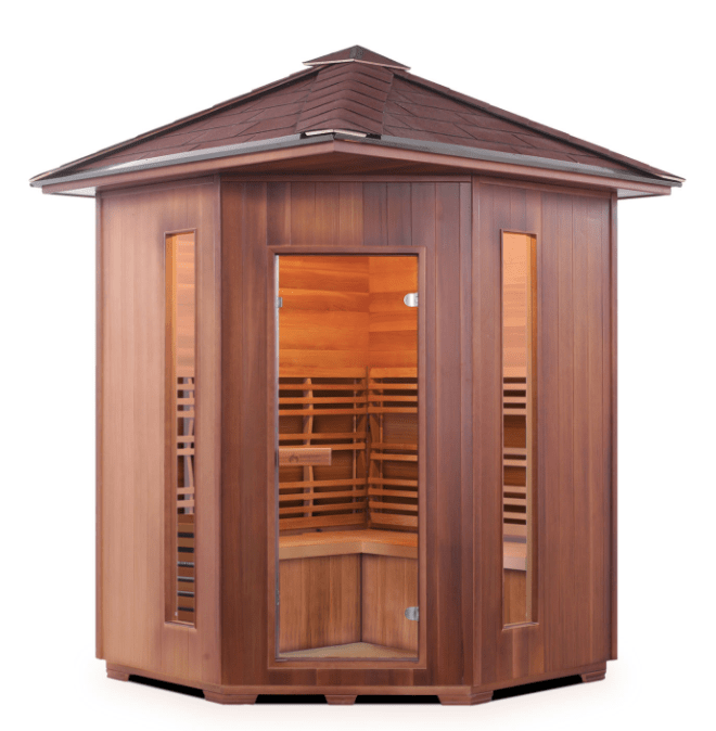 Enlighten T-17379 Sunrise Outdoor Dry Traditional 4-Person CORNER Sauna