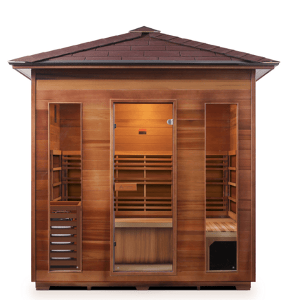 Enlighten T-19378 Peak Roof Sunrise Outdoor Dry Traditional 5-Person Sauna