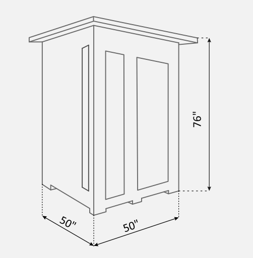 Enlighten TI-17376 Sunrise Indoor Dry Traditional 2-Person Sauna