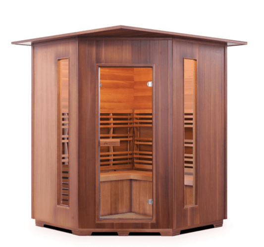 Enlighten TI-17379 Sunrise Indoor Dry Traditional 4-Person CORNER Sauna