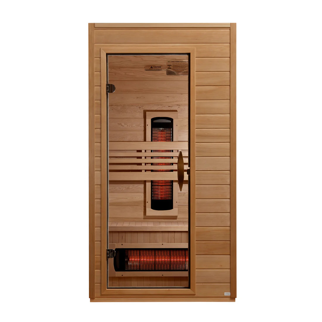 Dynamic "Martin" 1-2 Person Full Spectrum Near Zero EMF FAR-IR Canadian Hemlock Sauna