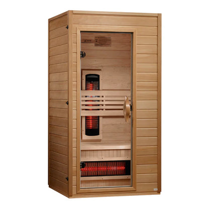 Dynamic "Martin" 1-2 Person Full Spectrum Near Zero EMF FAR-IR Canadian Hemlock Sauna