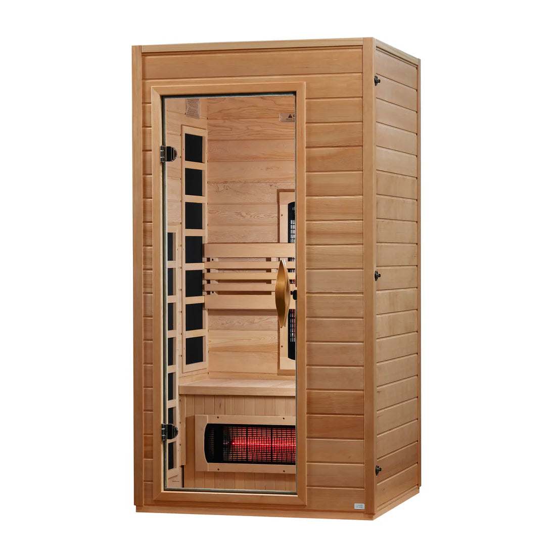 Dynamic "Martin" 1-2 Person Full Spectrum Near Zero EMF FAR-IR Canadian Hemlock Sauna