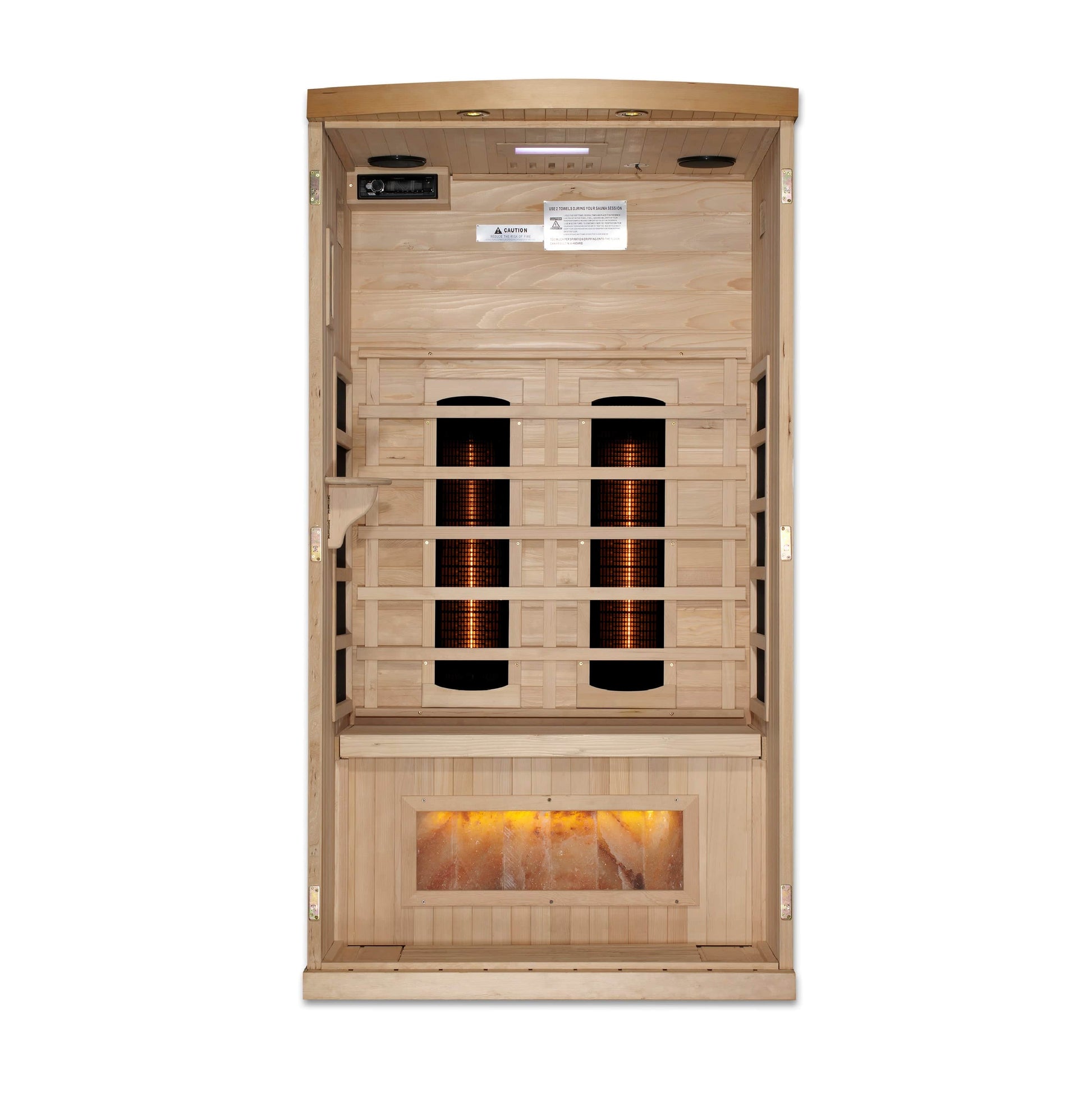 Golden Designs GDI-8010-02 Golden Designs "Reserve Edition" 1-Person Full Spectrum Sauna - with Himalayan Salt Bar