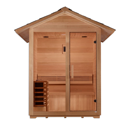 Golden Designs GDI-8103-01 *SOLD OUT* Golden Designs "Arlberg" 3 Person Traditional Outdoor Sauna