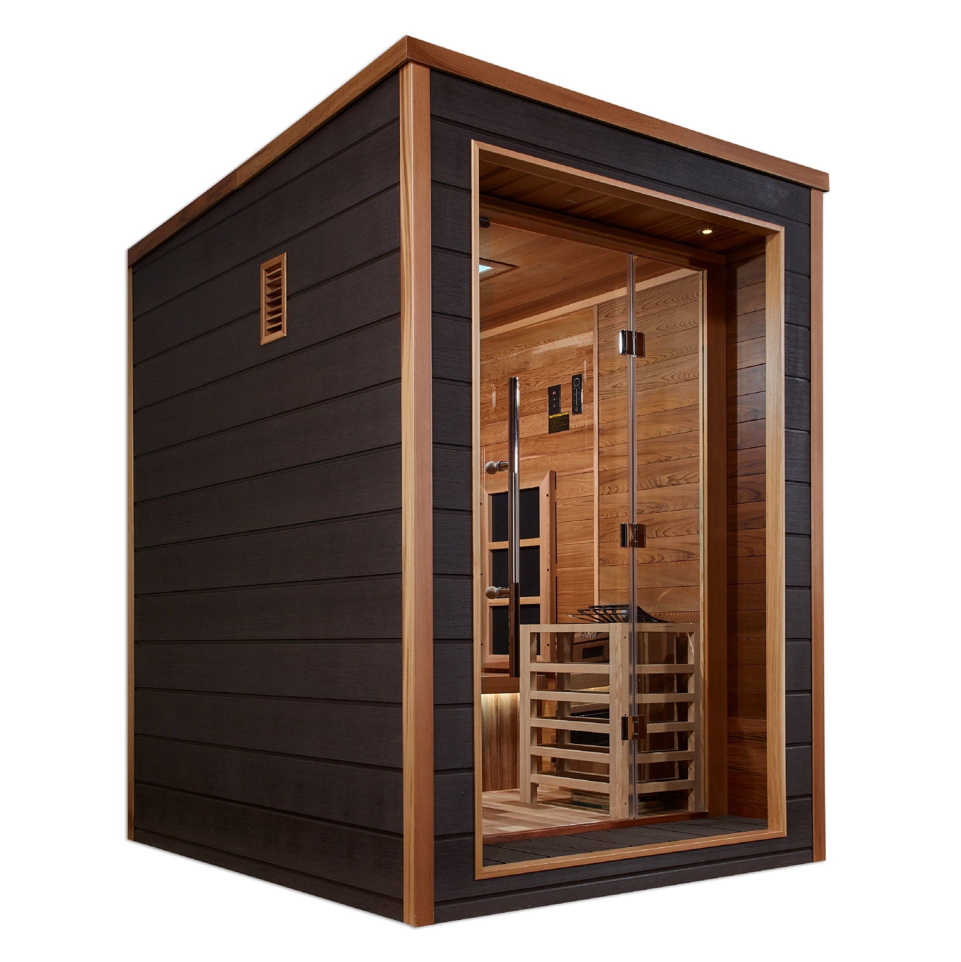 Golden Designs GDI-8222-01 Golden Designs "Nora" 2-Person Outdoor-Indoor Sauna - PureTech™ Hybrid Full Spectrum