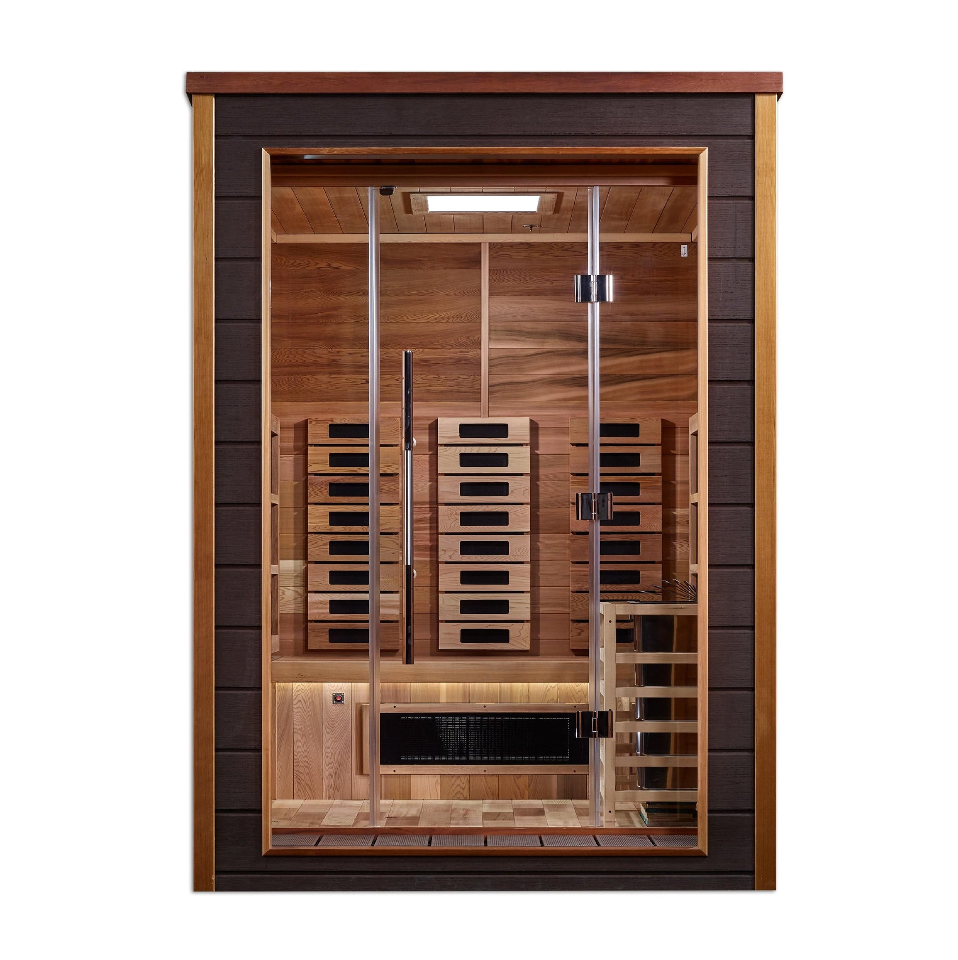 Golden Designs GDI-8222-01 Golden Designs "Nora" 2-Person Outdoor-Indoor Sauna - PureTech™ Hybrid Full Spectrum