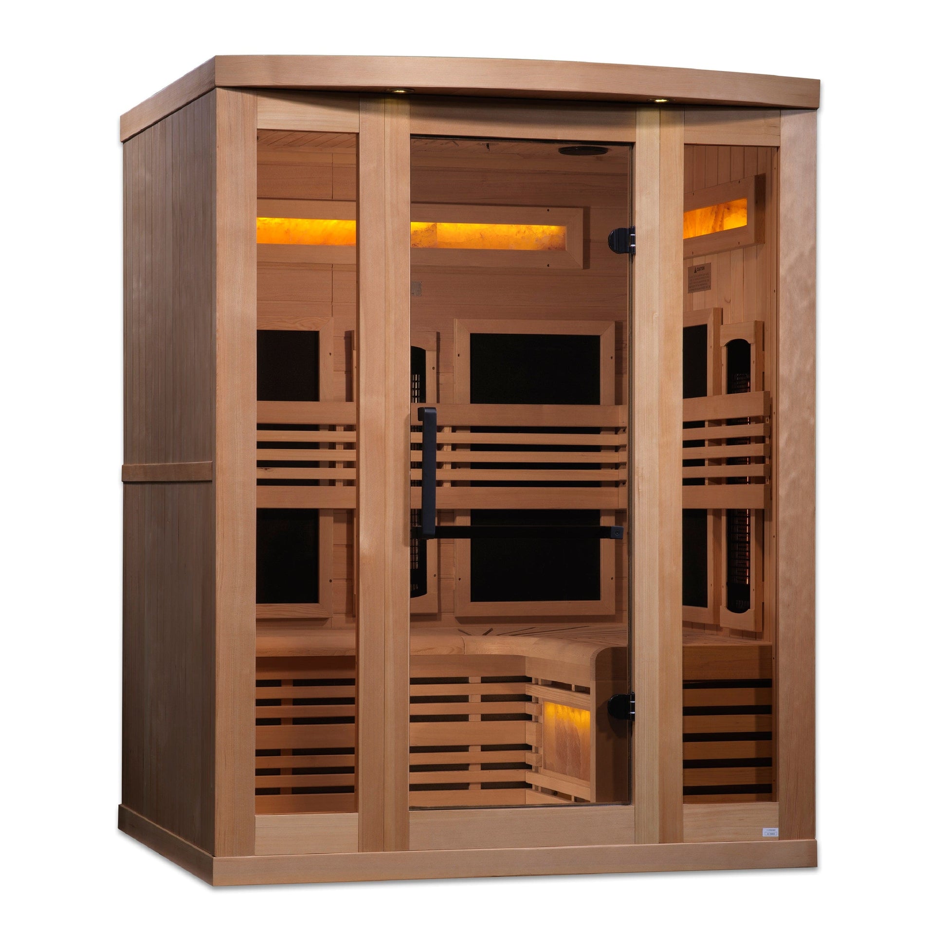 Golden Designs GDI-8230-01 *New 2023 Collection* Golden Designs "Reserve Edition" 3-Person Full Spectrum Sauna - with Himalayan Salt Bar