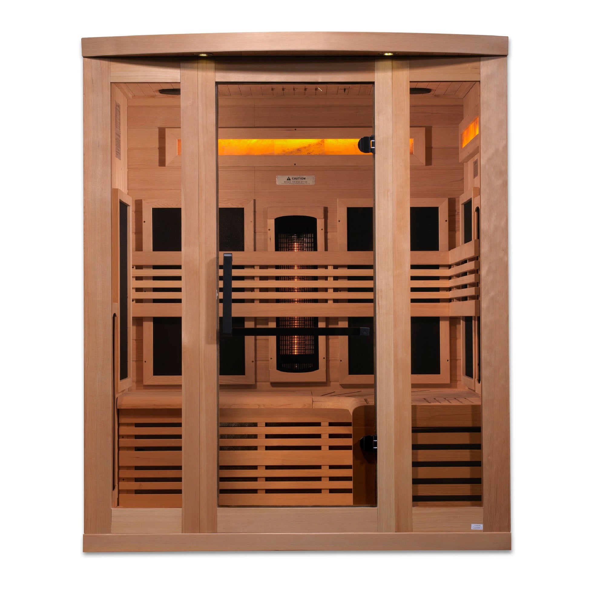 Golden Designs GDI-8230-01 *New 2023 Collection* Golden Designs "Reserve Edition" 3-Person Full Spectrum Sauna - with Himalayan Salt Bar