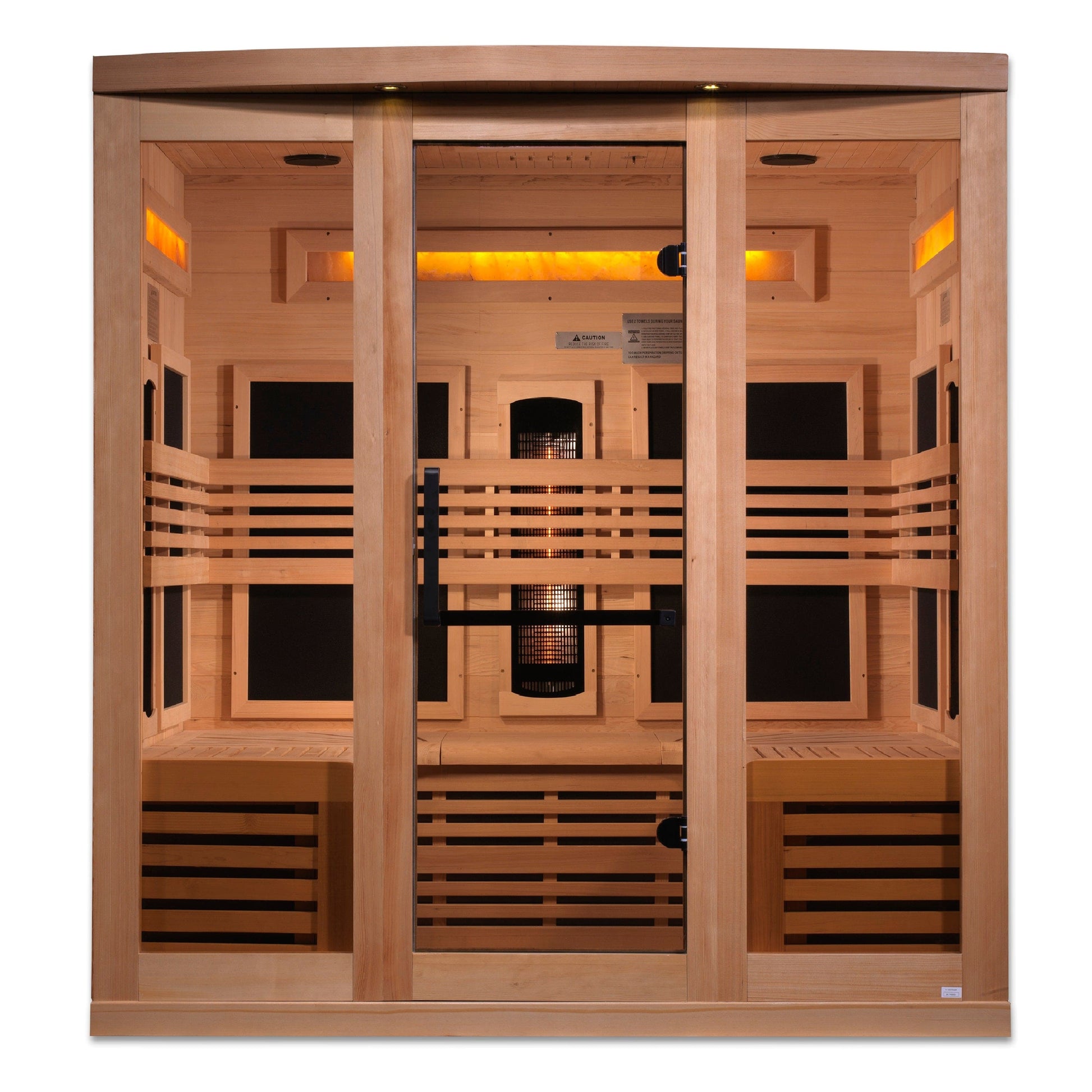 Golden Designs GDI-8260-01 *New 2023 Collection* Golden Designs "Reserve Edition" 6-Person Full Spectrum Sauna - with Himalayan Salt Bar