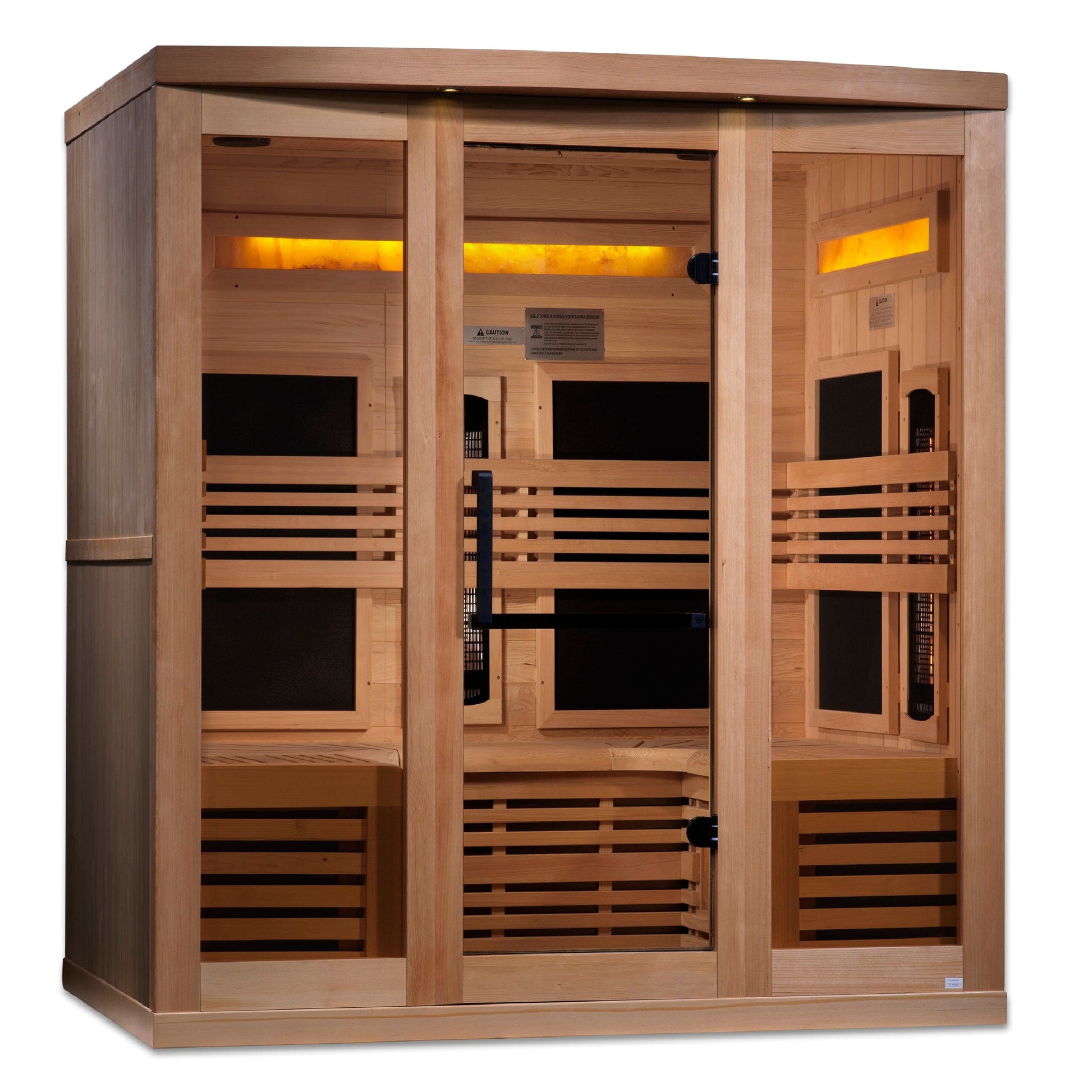 Golden Designs GDI-8260-01 *New 2023 Collection* Golden Designs "Reserve Edition" 6-Person Full Spectrum Sauna - with Himalayan Salt Bar