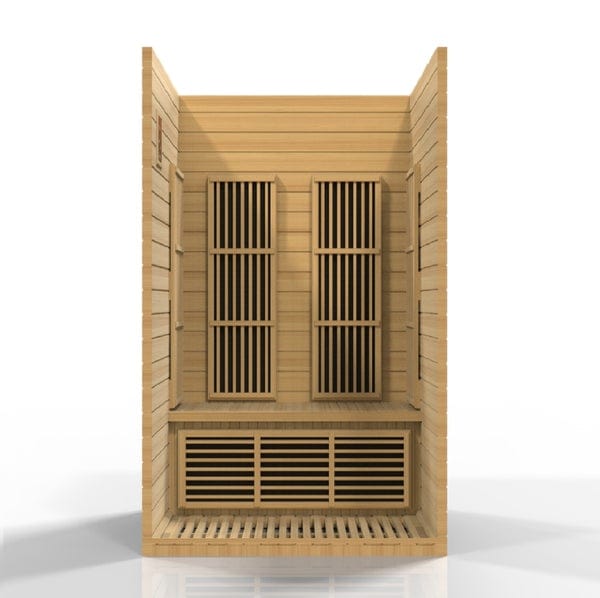 Maxxus Sauna MX-J206-01 Maxxus "Seattle Edition" 2 Person Low EMF FAR Infrared Carbon Canadian Hemlock Sauna