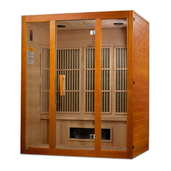 Maxxus Sauna MX-J306-02S Maxxus "Alpine" Dual Tech 3-person Low EMF FAR Infrared Sauna Canadian Hemlock